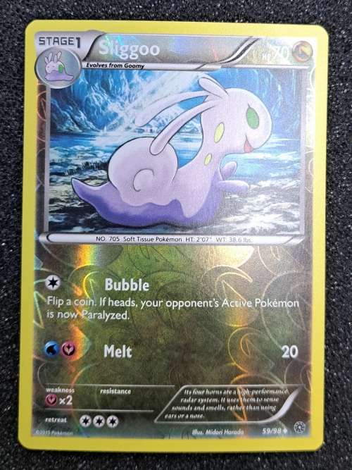 Pokemon Trading Cards - Sliggoo - 59/98 - Reverse Holo - XY Ancient Origins - NM